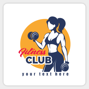 Fitness Logo with training woman Sticker